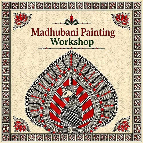 Madhubani Painting Workshop for Foreigner, Online Madhubani Painting Workshop for Foreigner, Madhubani Painting Workshop, Art & Craft Workshops for Foreigner, Best Madhubani Painting Workshop for Foreigner in Delhi, India, Himanshu Art Institute