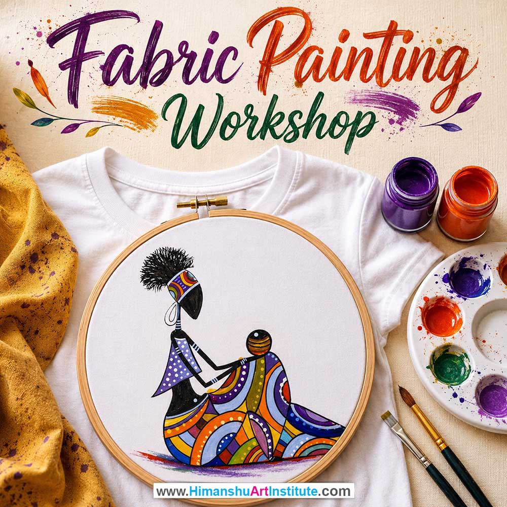 Fabric Painting Workshop Women in Delhi, Fabric Painting Workshop for Ladies in Delhi, Fabric Painting Workshop for Girls in Delhi, Online Fabric Painting Workshp for Women, Best Art & Craft Workshop for Ladies near Me