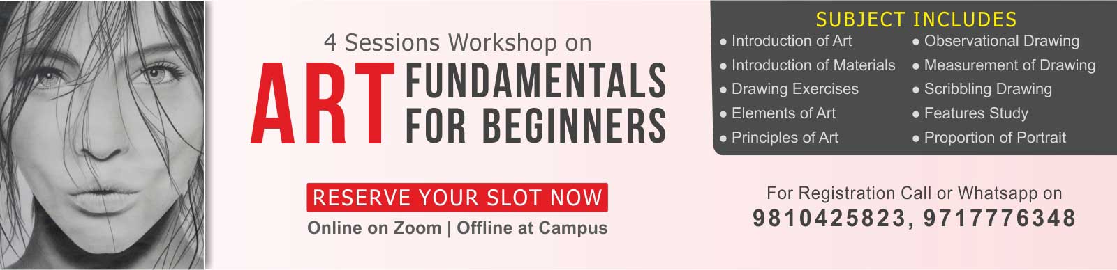 Online Art Fundamentals Workshop for Beginners, Basic Art for Beginners Workshop, Online Art Workshops, Online Basic Art Classes, New Delhi, India