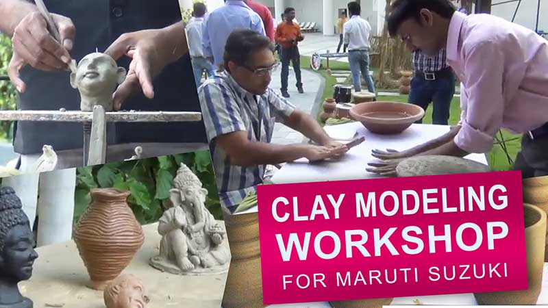 Drawing, Painting, Art & Craft Workshop and Fun Activities for corporate empoyees, Kids, Schools, Colleges, Institutes, Art & Craft Stall in Malls, Art Fair, Delhi, Gurugram, Noida, Chandigarh, India, Clay Modeling Workshop for Maruti Suzuki in Chandigarh India, Fun Activities for Corporate  Art & Craft Workshop for Corporate