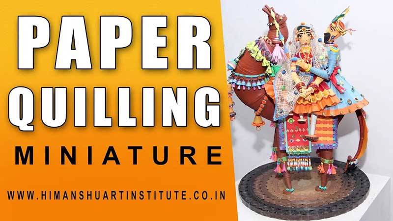 Paper Quilling Miniature Sculpture Made by Jyoti Rajput, Best Quilling Art Classes in Delhi, Quilling Miniature, Miniature Craft, Quilling Art Certificate Course