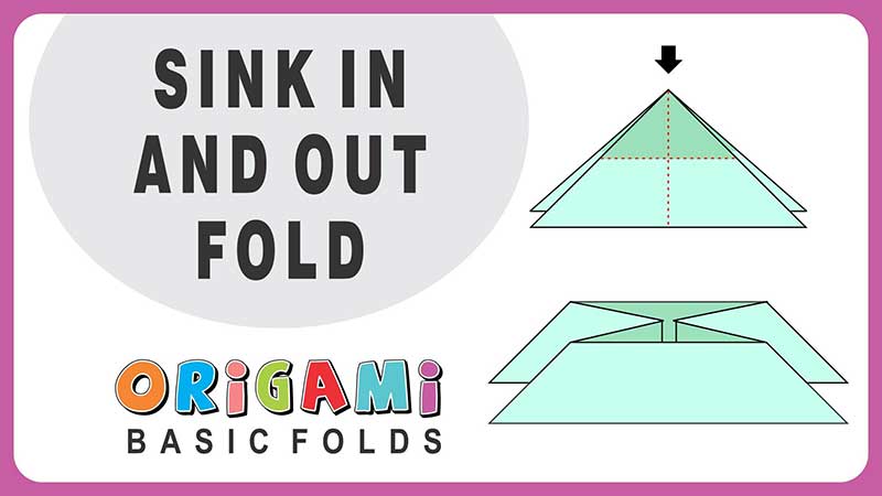 Learn Origami, Origami Basic Folds, Origami Basic Shapes for Beginners, How to Learn Origami Basic Folds for Beginners, Very Simple & Easy Steps of Paper Origami Sink In and Out Folds, Tutorial in Step by Step for Origami Sink In and Out Folds, Online Origami Classes, Origami Workshop for Kids, Corporate in Delhi, NCR, India