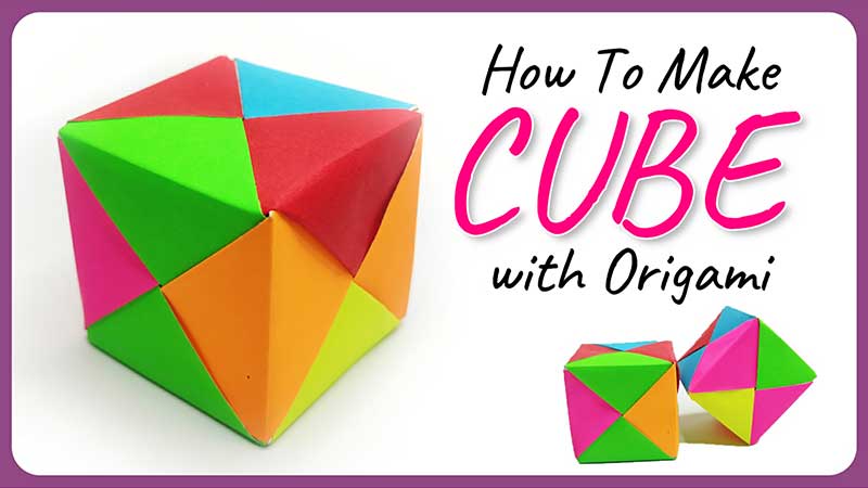 Learn Origami, Easy Steps of Paper Origami Cube, How to Make Cube with Origami Paper in a Very Simple Way, Origami Paper Cube Tutorial in Step by Step for Beginners, Online Origami Classes, Origami Workshop for Kids, Corporate in Delhi, NCR, India