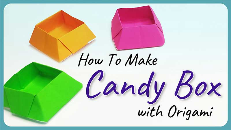 Learn Origami, Easy Steps of Paper Origami Candy Box, How to Make Candy Box with Origami Paper in a Very Simple Way, Origami Paper Candy Box Tutorial in Step by Step for Beginners, Online Origami Classes, Origami Workshop for Kids, Corporate in Delhi, NCR, India