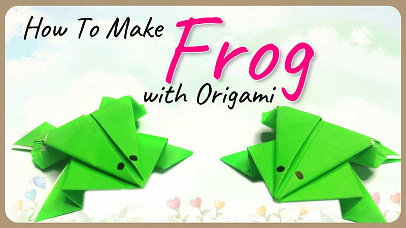 Learn Origami, Easy Steps of Paper Origami Frog, How to Make Jumping Frog with Origami Paper in a Very Simple Way, Origami Paper Frog Tutorial in Step by Step for Beginners, Online Origami Classes, Origami Workshop for Kids, Corporate in Delhi, NCR, India