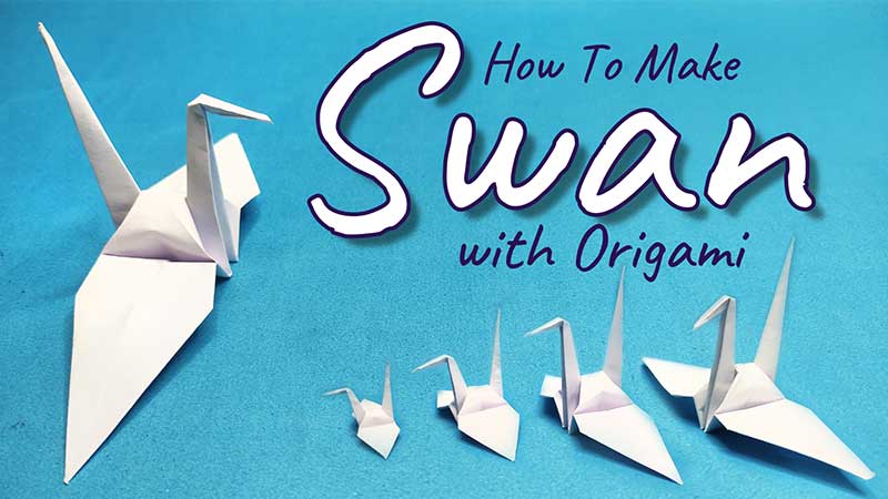 Learn Origami, Easy Steps of Paper Origami Swan, How to Make Swan with Origami Paper in a Very Simple Way, Origami Paper Swan Tutorial in Step by Step for Beginners, Online Origami Classes, Origami Workshop for Kids, Corporate in Delhi, NCR, India