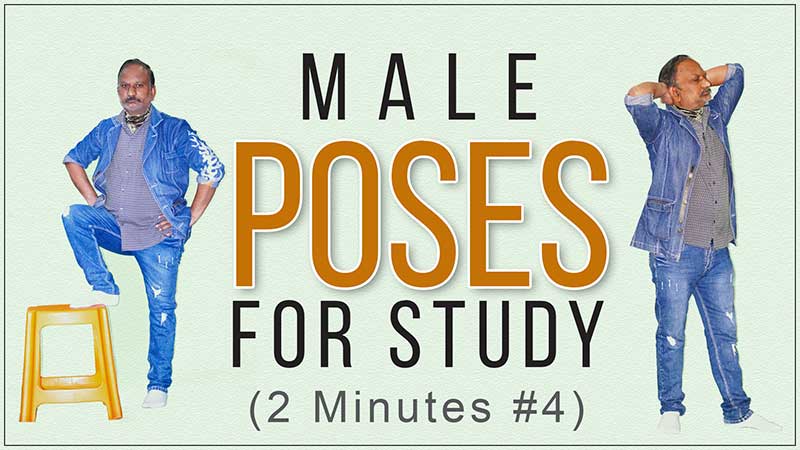 A Video Series of Reference Images of Male Poses for Drawing Study for All Fine Arts Students and Artists, You can Easily Study It on Your Computer, Mobile Device, Laptop, or Tablet, Best Fine Art Institute in Delhi, India