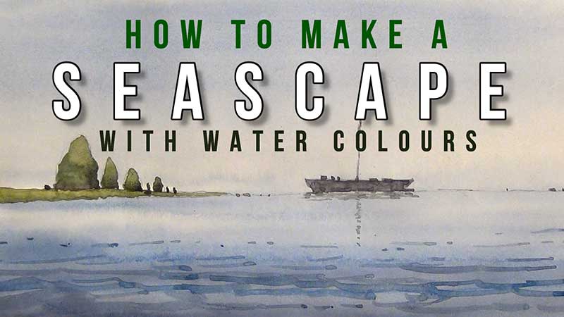 Seascape Painting with Water Colours for Beginners, Fine Art Stdents and Art Lovers, Best Fine Art Institute in Delhi, Online Water Colour Painting Classes, Water Color, Seascape, Seascape Painting, Water Colour Classes in Delhi, India