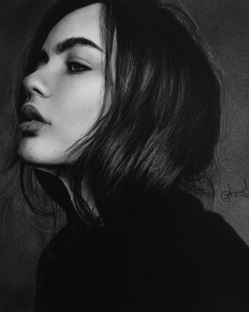Pencil on paper, Drawing, sketch, portrait #realistic drawing, Pencil on paper