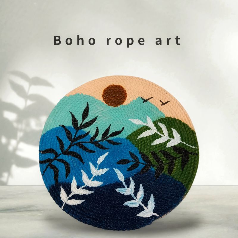 Boho Rope Art Wall Decor - Handmade, Boho Rope Art Wall Decor - Handmade